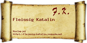 Fleissig Katalin névjegykártya